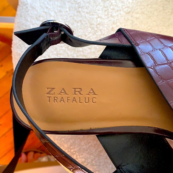 Zara nwot embossed croc platform wedge - Picture 5 of 5